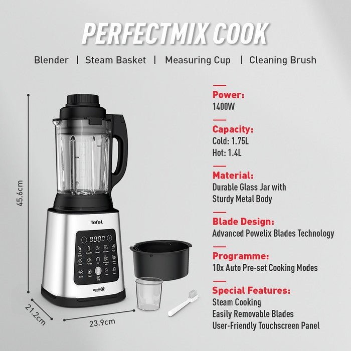 Tefal BL83SD Perfect Mix Cook High Speed Blender 1400W | TBM Online