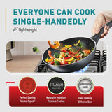 Tefal B225S405 Cook & Clean 4 pcs set (Wokpan 28cm + Saucepan 16cm + Lid 16cm + Spatula) | TBM Online