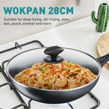Tefal B225S405 Cook & Clean 4 pcs set (Wokpan 28cm + Saucepan 16cm + Lid 16cm + Spatula) | TBM Online