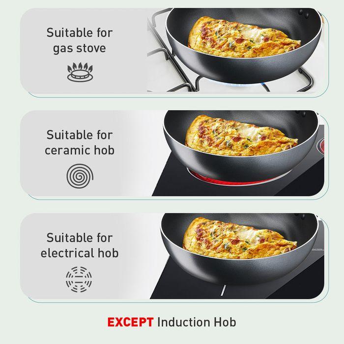 Tefal B225S405 Cook & Clean 4 pcs set (Wokpan 28cm + Saucepan 16cm + Lid 16cm + Spatula) | TBM Online