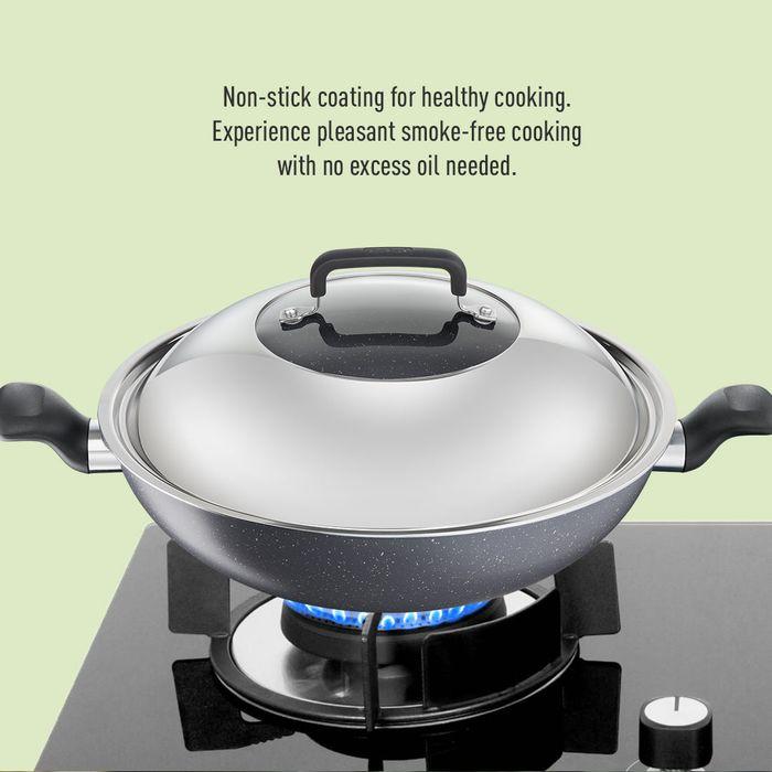 Tefal B22694 Natura Wokpan With Lid 32cm | TBM Online