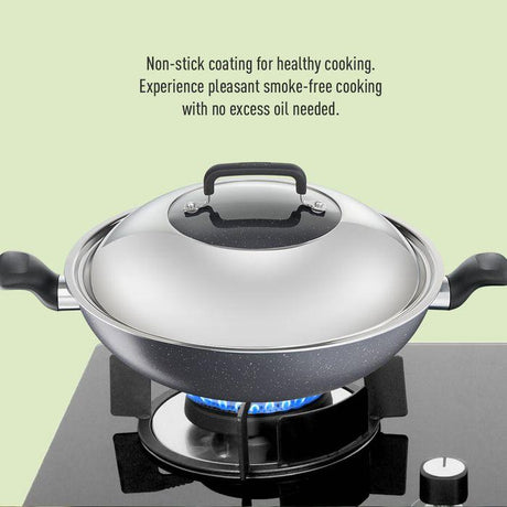 Tefal B22694 Natura Wokpan With Lid 32cm | TBM Online