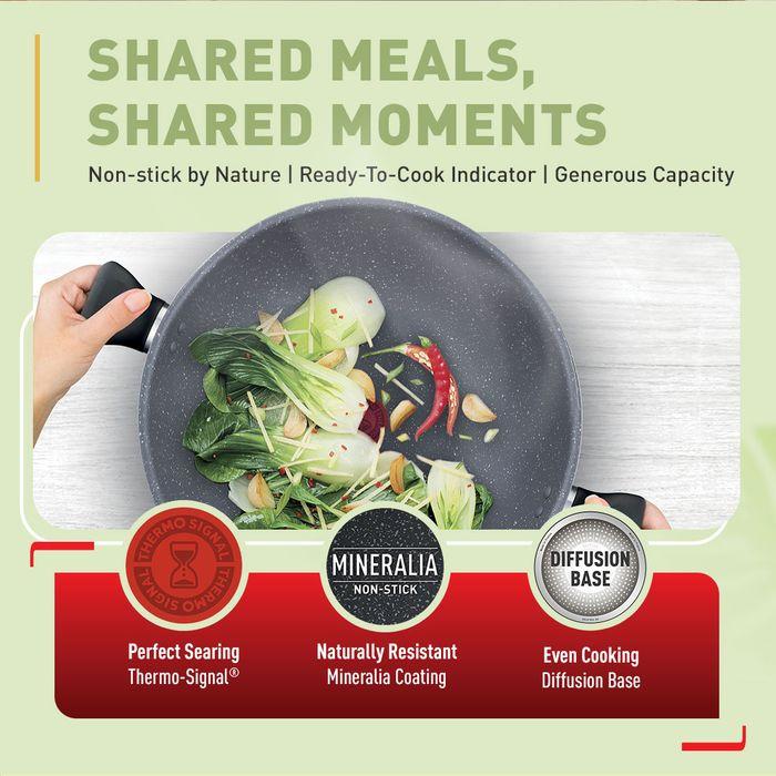 Tefal B22694 Natura Wokpan With Lid 32cm | TBM Online