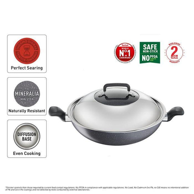 Tefal B22694 Natura Wokpan With Lid 32cm | TBM Online