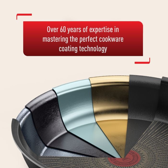 Tefal Cookware Bundle B5039295+K1290114+K12920 (Cook Easy Wok With Lid 36cm + Spoon + Slotted Turner Bundle) | TBM Online