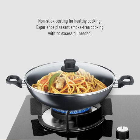 Tefal Cookware Bundle B5039295+K1290114+K12920 (Cook Easy Wok With Lid 36cm + Spoon + Slotted Turner Bundle) | TBM Online