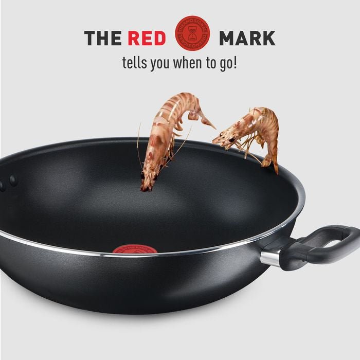 Tefal Cookware Bundle B5039295+K1290114+K12920 (Cook Easy Wok With Lid 36cm + Spoon + Slotted Turner Bundle) | TBM Online