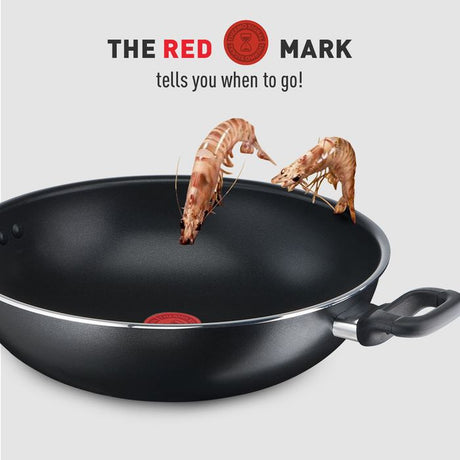 Tefal Cookware Bundle B5039295+K1290114+K12920 (Cook Easy Wok With Lid 36cm + Spoon + Slotted Turner Bundle) | TBM Online