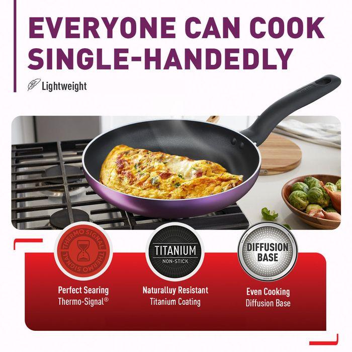 Tefal B504S295 Cooking Source 3 pcs Set (Frypan 24cm + Saucepan 18cm + Lid 18cm) | TBM Online