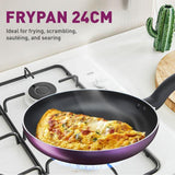 Tefal B504S295 Cooking Source 3 pcs Set (Frypan 24cm + Saucepan 18cm + Lid 18cm) | TBM Online