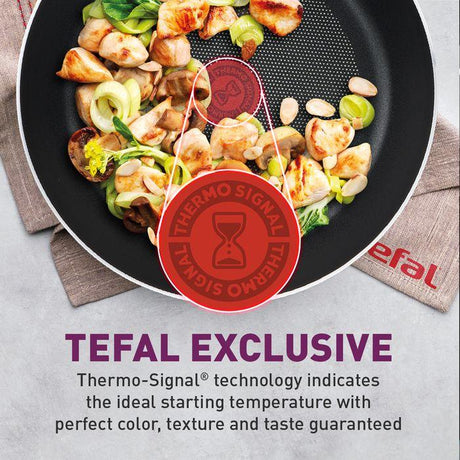 Tefal B504S295 Cooking Source 3 pcs Set (Frypan 24cm + Saucepan 18cm + Lid 18cm) | TBM Online