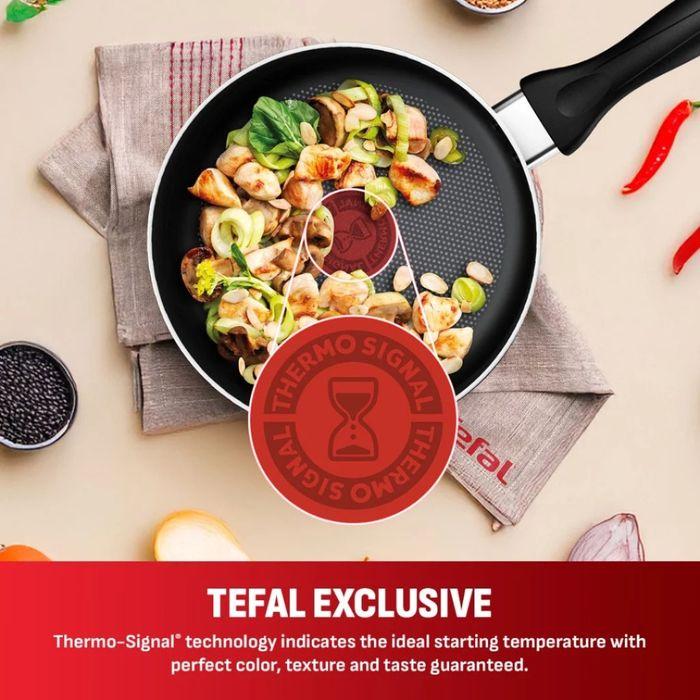 Tefal B978S795 Quickchef Gourment 7 pcs Lacquer Beige (Frypan 20cm + Frypan 28cm + Saucepan 18cm with Lid + Wokpan 28cm with Lid + Spatula) | TBM Online