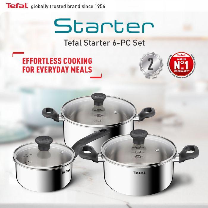 Tefal E325S695 Starter 6 pcs Set with Lid | TBM Online