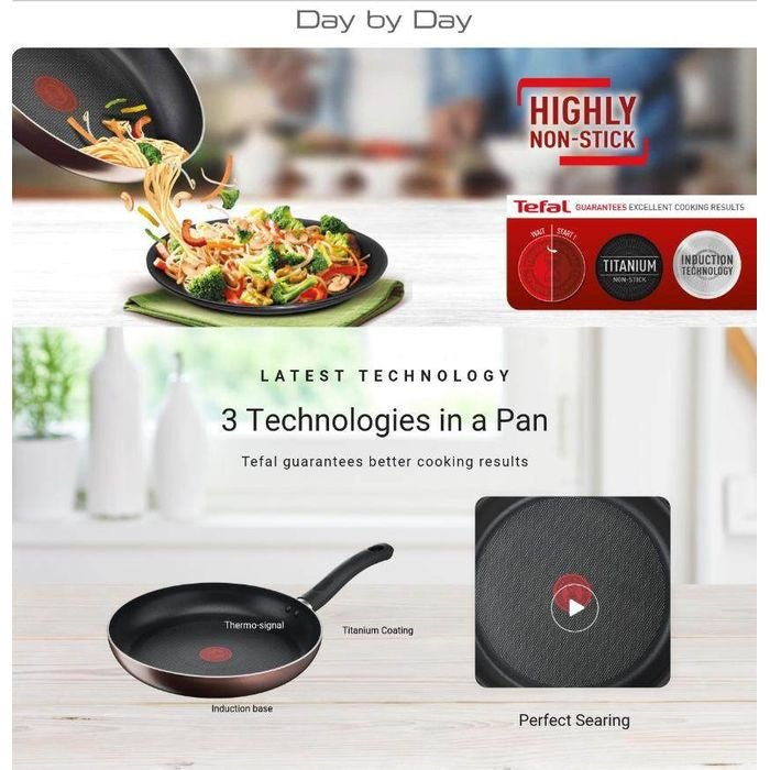 Tefal G14364 Day By Day Deep Frypan 24cm | TBM Online