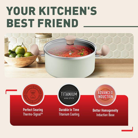 Tefal G17946 So Matcha IH Stewpot With Lid 24cm | TBM Online