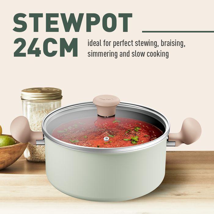 Tefal G17946 So Matcha IH Stewpot With Lid 24cm | TBM Online