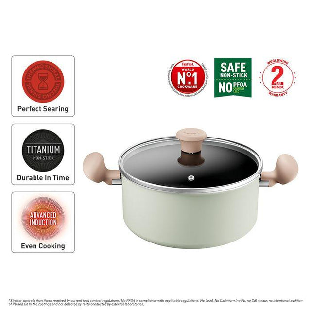 Tefal G17946 So Matcha IH Stewpot With Lid 24cm | TBM Online