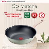 Tefal G17964 Cookware SO Matcha Deep Frypan 24cm | TBM Online