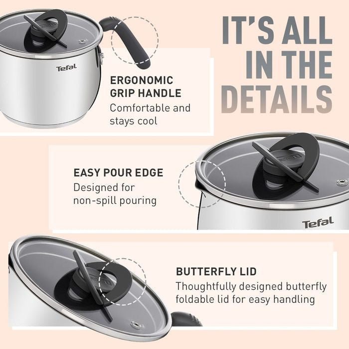 TEFAL G7371795 Opti' Space Multipot Non Stick Cookware 16cm | TBM Online