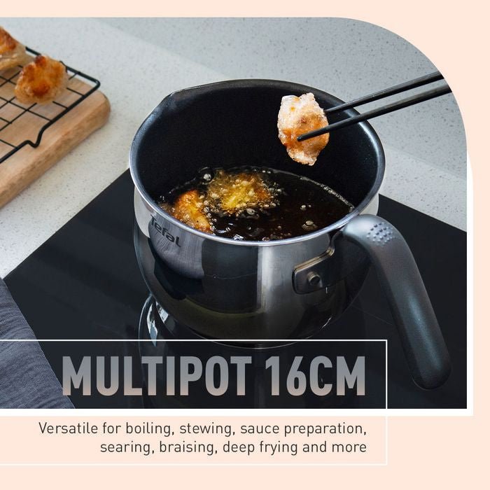 TEFAL G7371795 Opti' Space Multipot Non Stick Cookware 16cm | TBM Online