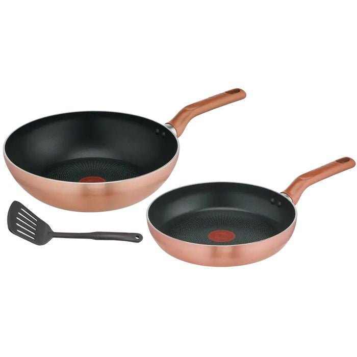 Tefal G808S3 Cook And Shine 3pc Set (FP24, WP28, Spatula) | TBM Online