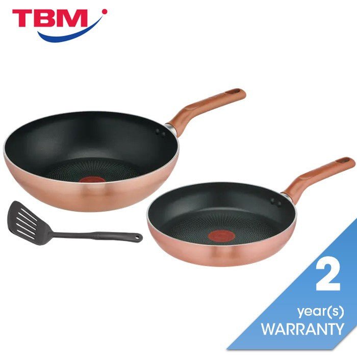 Tefal G808S3 Cook And Shine 3pc Set (FP24, WP28, Spatula) | TBM Online