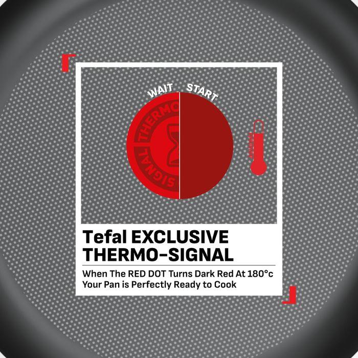 Tefal H04970 Cookware Daisy Shallow Pot With Lid 24cm | TBM Online