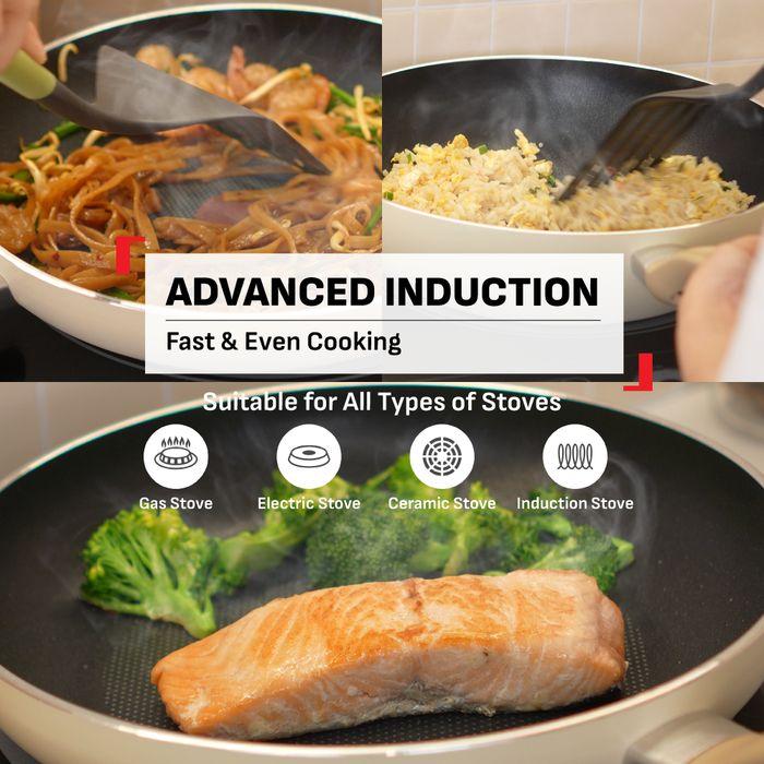 Tefal H04970 Cookware Daisy Shallow Pot With Lid 24cm | TBM Online