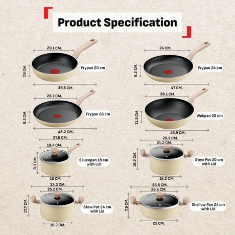Tefal H04970 Cookware Daisy Shallow Pot With Lid 24cm | TBM Online