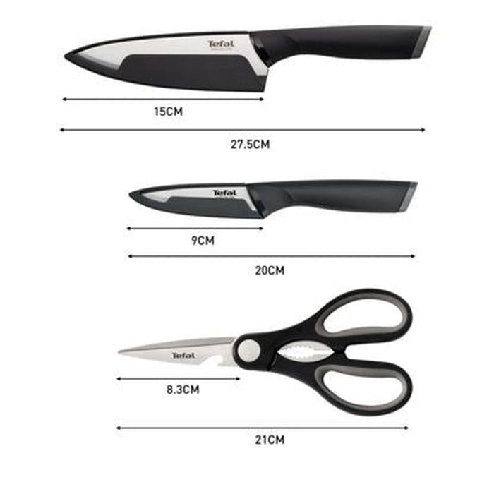 Tefal K221S344 Comfort Knives 3 pcs Set (Paring 9cm +Chef Knife 15cm + Shers) | TBM Online