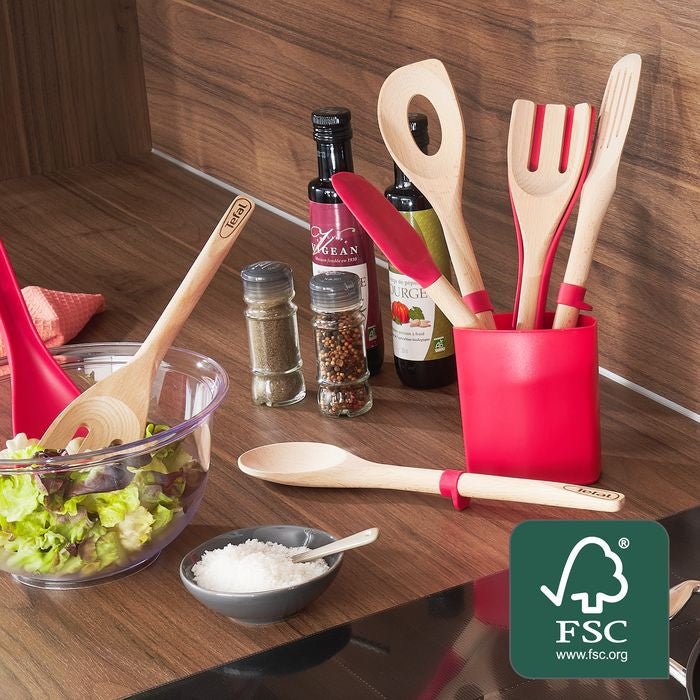 Tefal K23008 Ingenio Wooden Angle Spatula | TBM Online