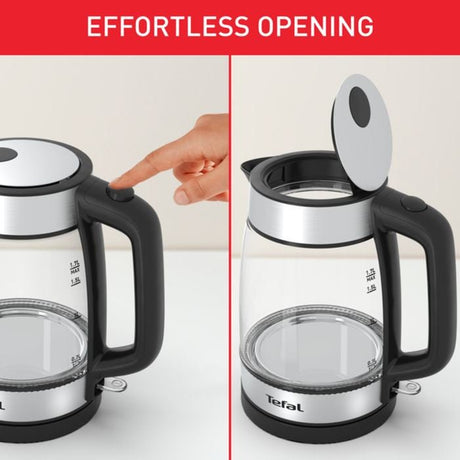 Tefal KI6058 Inox Glass Kettle 1.7L | TBM Online