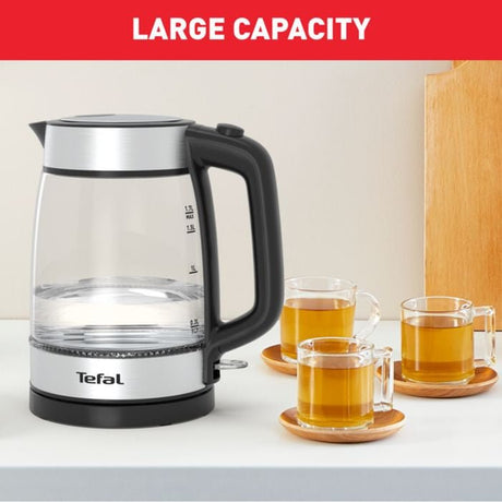 Tefal KI6058 Inox Glass Kettle 1.7L | TBM Online