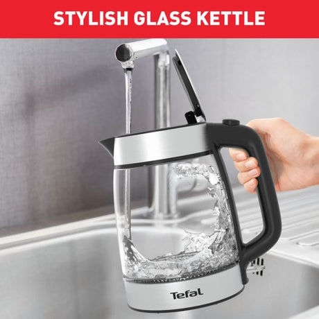 Tefal KI6058 Inox Glass Kettle 1.7L | TBM Online