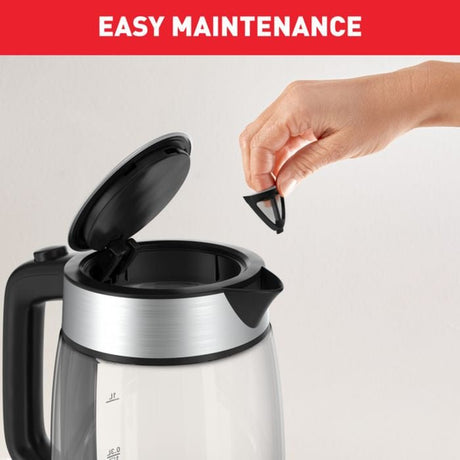 Tefal KI6058 Inox Glass Kettle 1.7L | TBM Online