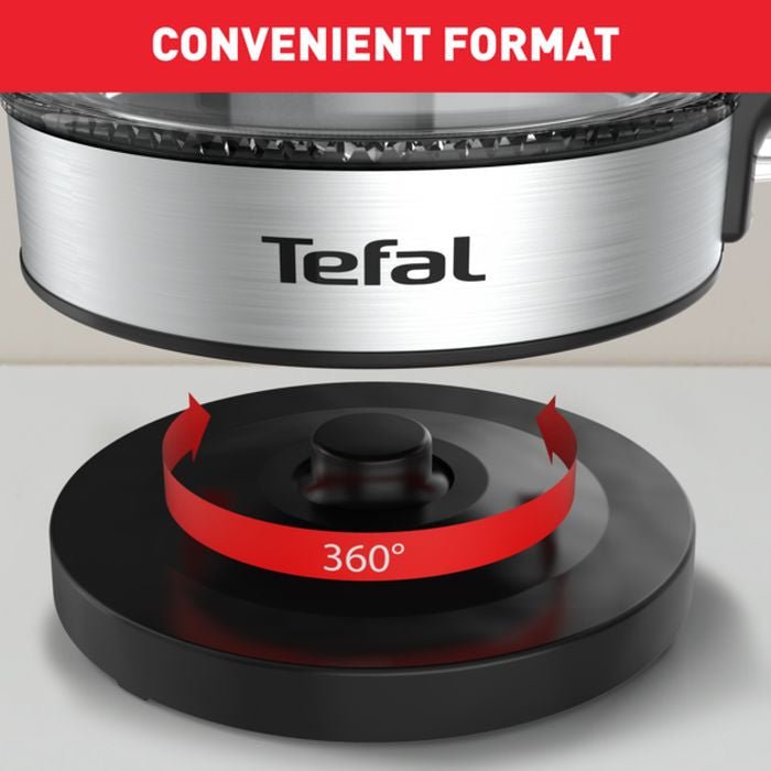 Tefal KI6058 Inox Glass Kettle 1.7L | TBM Online
