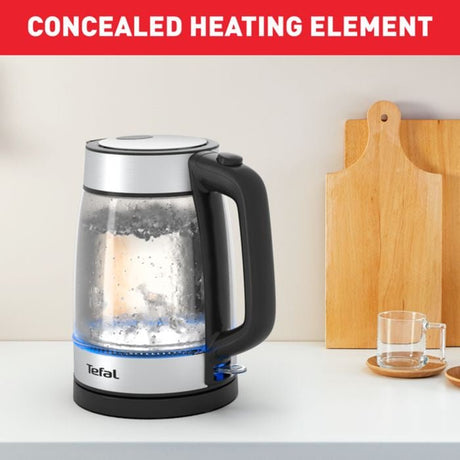 Tefal KI6058 Inox Glass Kettle 1.7L | TBM Online