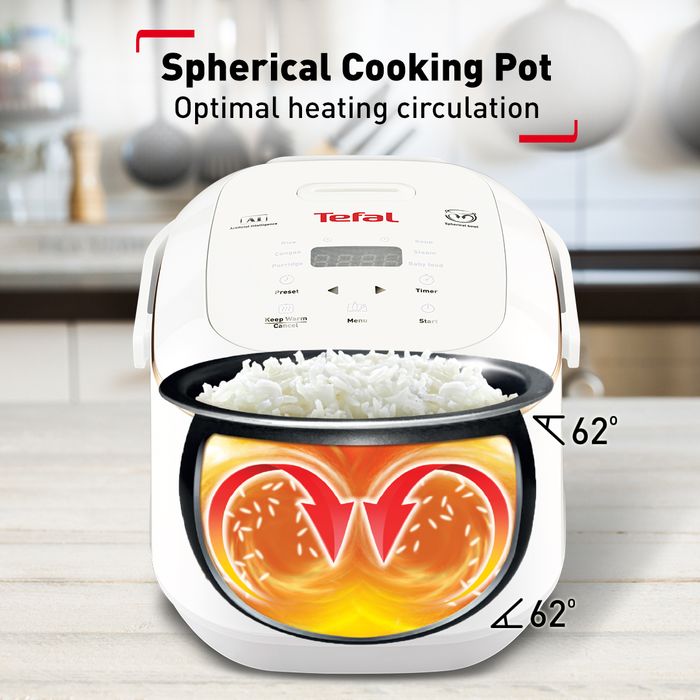 Tefal RK6011 Rice Cooker Mini Spherical 0.7L | TBM Online