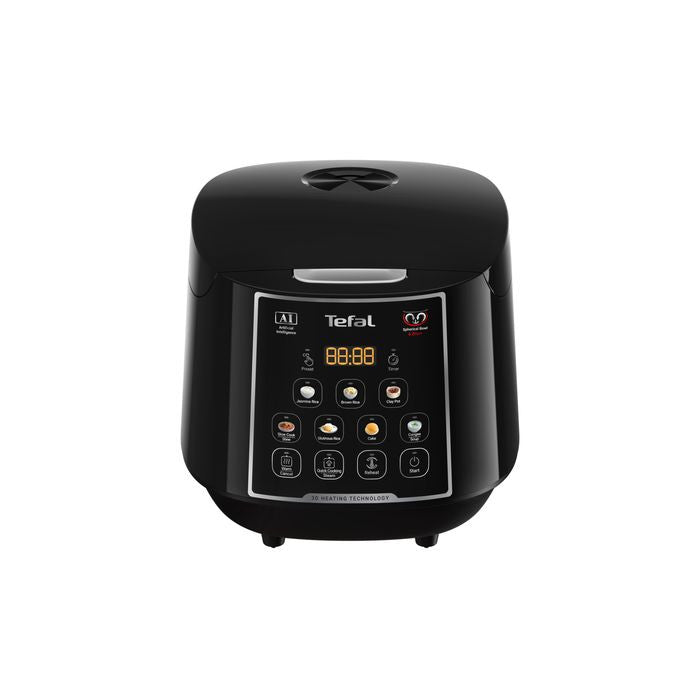 Tefal Easy Rice Max Rice Cooker (1.8L) + Daisy Fry Pan 28cm + Bradshaw Spoon + Slotted Angle Spatula + Wok Spatula | TBM Online