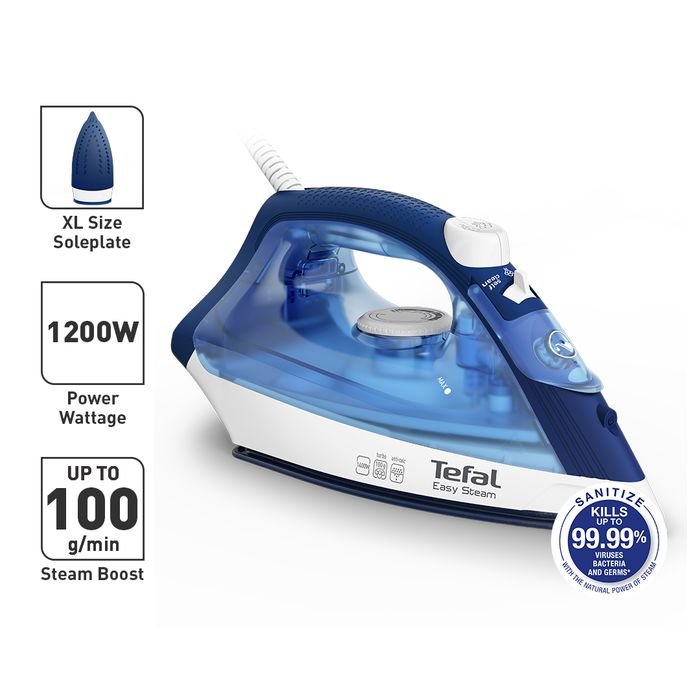 Tefal FV1941 Steam Iron Easy Steam Essential 2 1400W | TBM Online