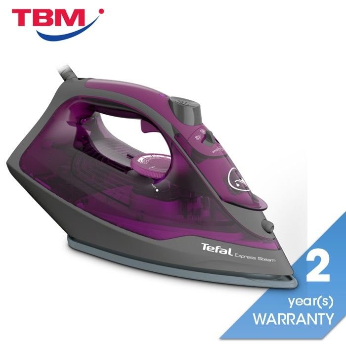 Tefal FV1953 Steam Iron Easy Steam 1200W Purple Non Stick Steam Iron | TBM Online