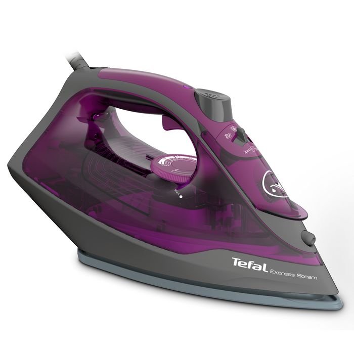 Tefal FV1953 Steam Iron Easy Steam 1200W Purple Non Stick Steam Iron | TBM Online