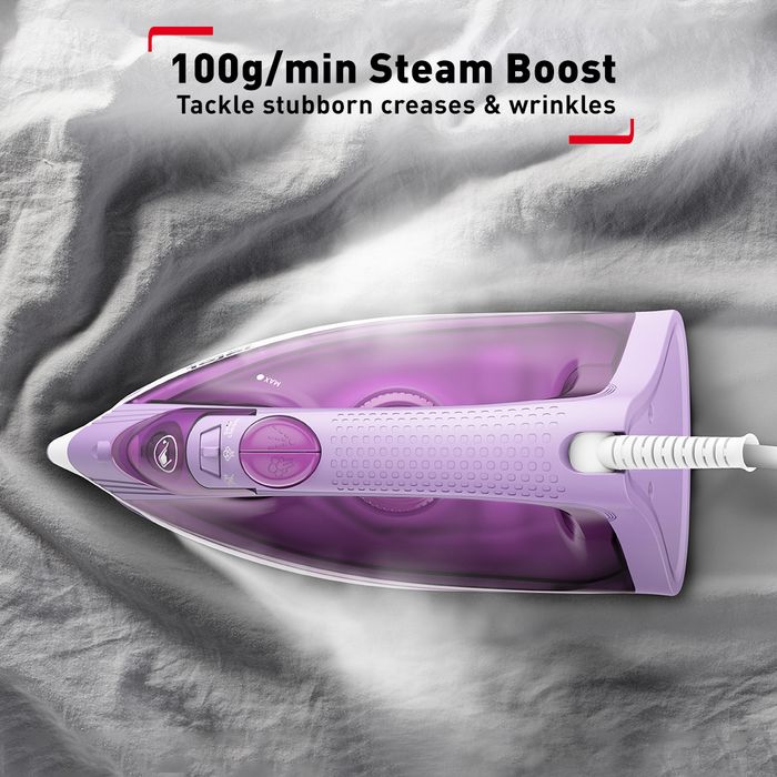 Tefal FV1953 Steam Iron Easy Steam 1200W Purple Non Stick Steam Iron | TBM Online