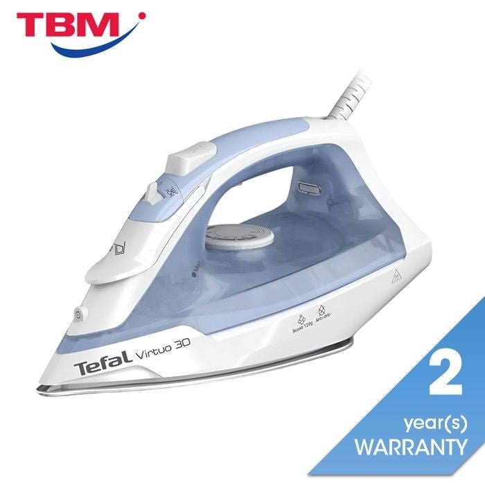 Tefal FV2C41 Steam Iron Virtuo 30 Calm Blue | TBM Online