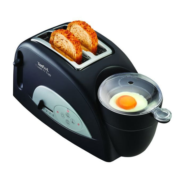 Tefal TT5528 Toaster N' Bean Breakfast 2 in 1 Cook Egg Bread Black | TBM Online