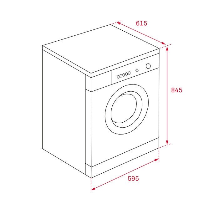 Teka TKS 850C Free Standing Condenser Dryer 8.0kg | TBM Online