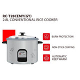 Toshiba RC - T28CEMY(GY) Conventional Rice Cooker 2.8L | TBM Online