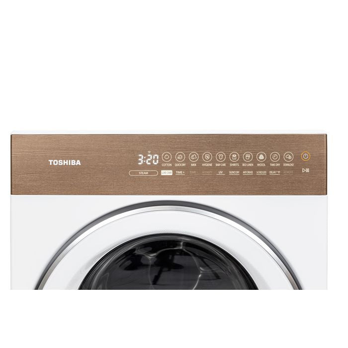 Toshiba TD - T37BS90HWM(WT) 8.0kg Heat Pump Tumble Dryer Japandi Aesthetics Matter | TBM Online