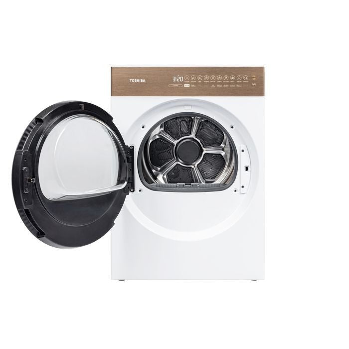 Toshiba TD - T37BS90HWM(WT) 8.0kg Heat Pump Tumble Dryer Japandi Aesthetics Matter | TBM Online