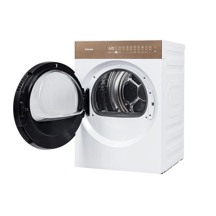 Toshiba TD - T37BS90HWM(WT) 8.0kg Heat Pump Tumble Dryer Japandi Aesthetics Matter | TBM Online